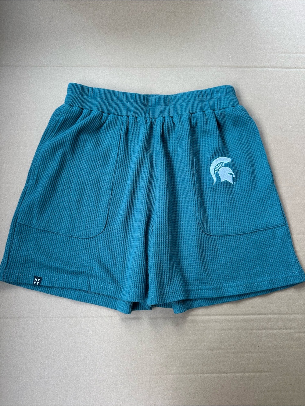 Teal Athletic Waffle Knit Women's Shorts
